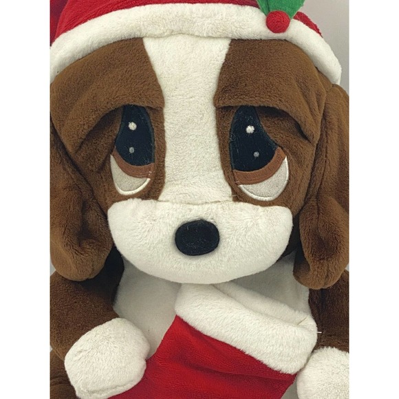Dan Dee Sad Sam & Honey Plush 15 Inch Puppy Dog Holiday Christmas Stocking Santa - Picture 2 of 8